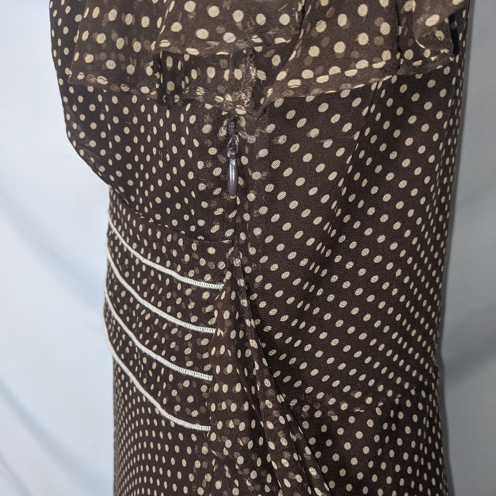 Adrianna Papell | silk polka dot dress | size 6 - Picture 3 of 8